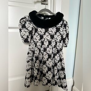 Janie and Jack dress with fur collar size 6